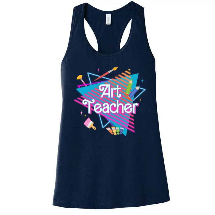 Art Teacher Retro Gift Women's Racerback Tank