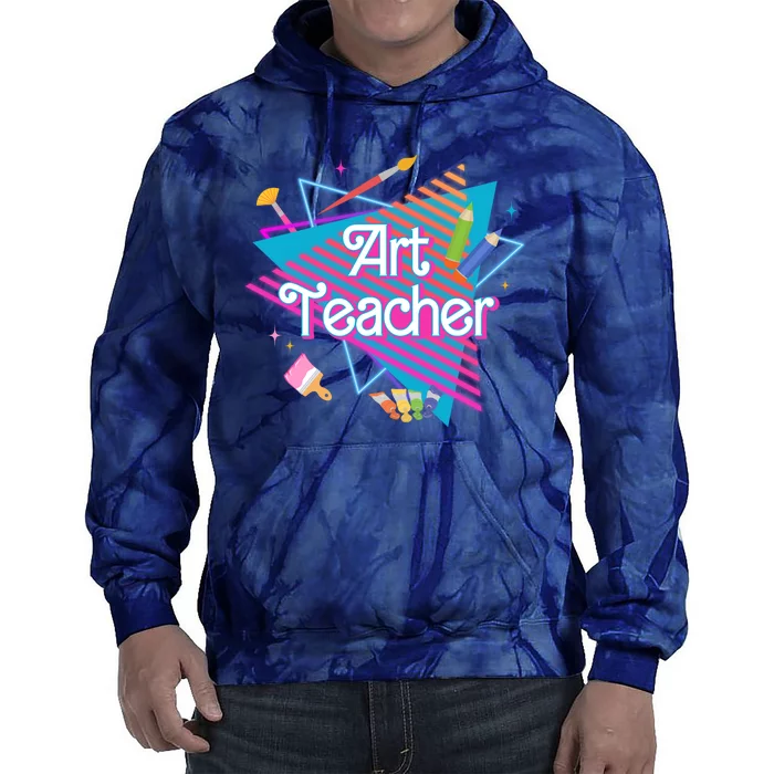 Art Teacher Retro Gift Tie Dye Hoodie