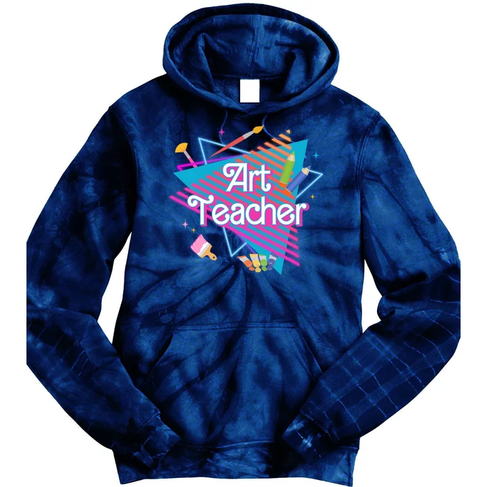 Art Teacher Retro Gift Tie Dye Hoodie