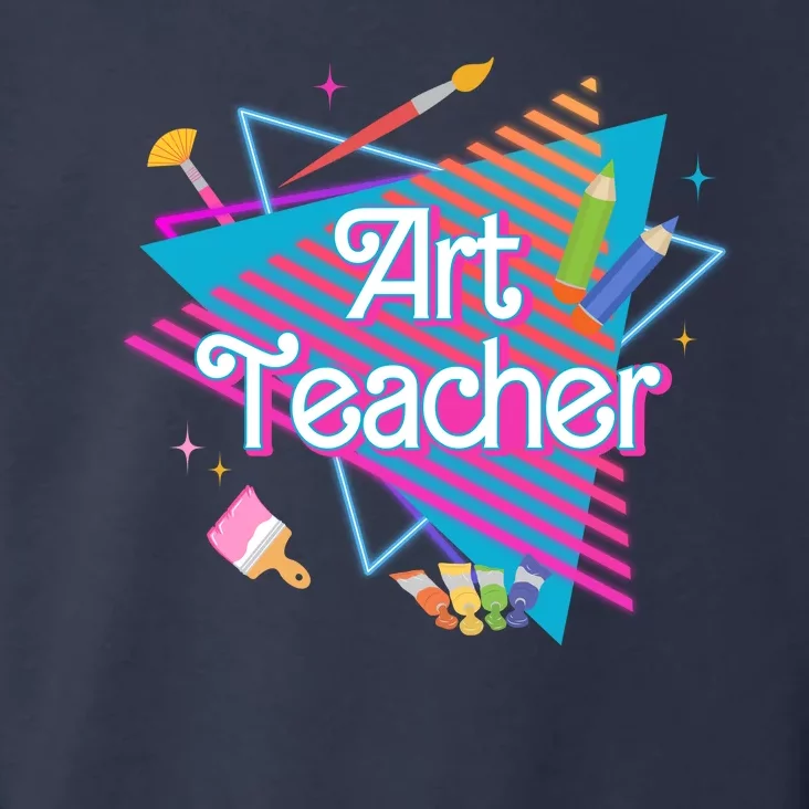 Art Teacher Retro Gift Toddler Hoodie