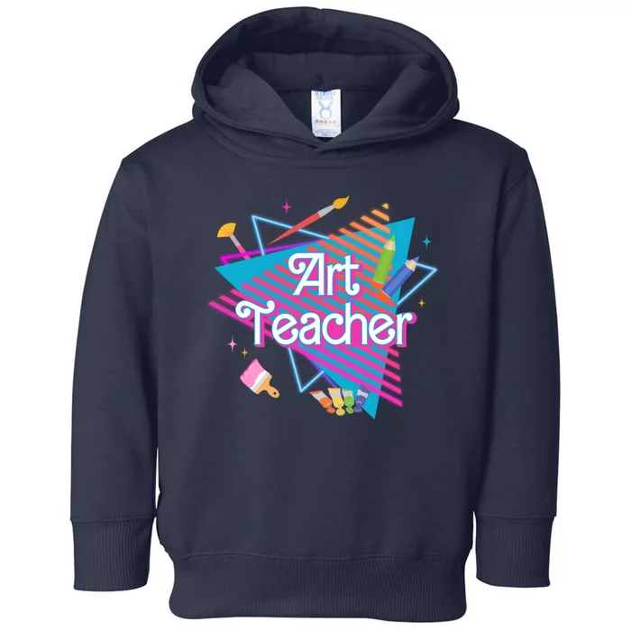 Art Teacher Retro Gift Toddler Hoodie