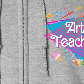 Art Teacher Retro Gift Full Zip Hoodie