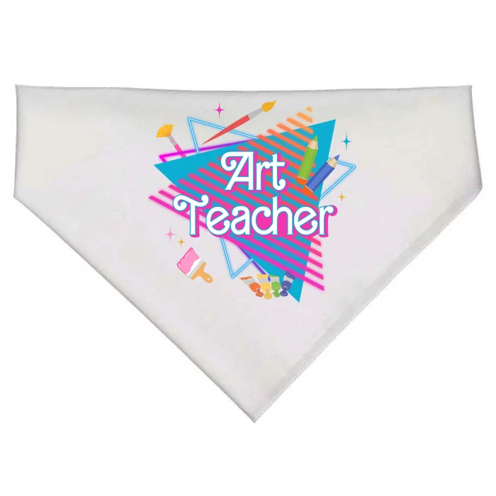 Art Teacher Retro Gift USA-Made Doggie Bandana