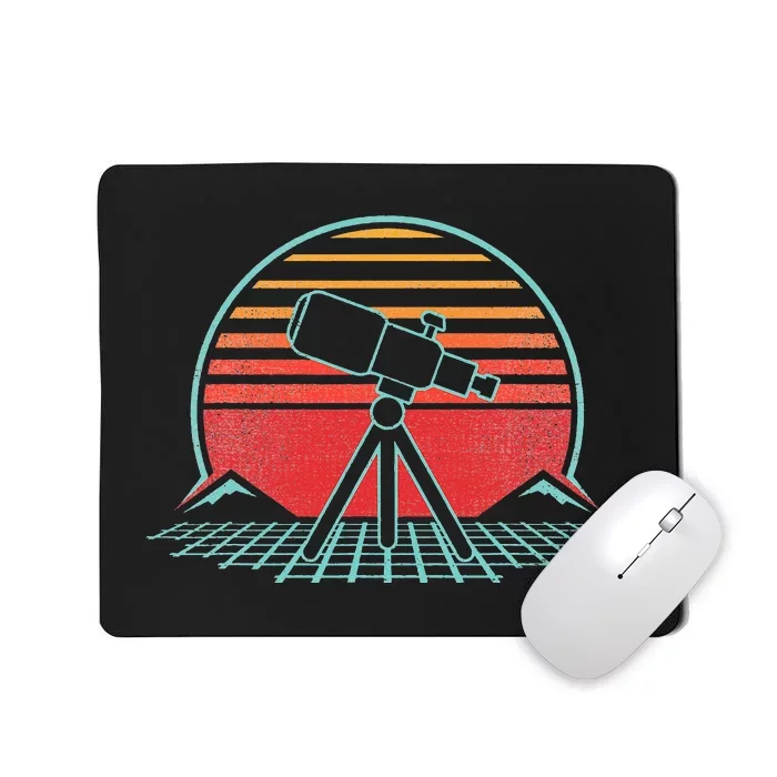 Astronomy Telescope Retro Space Science Vintage Mousepad