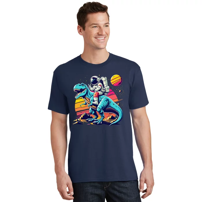 Astronaut T Rex Space Birthday Funny T-Shirt