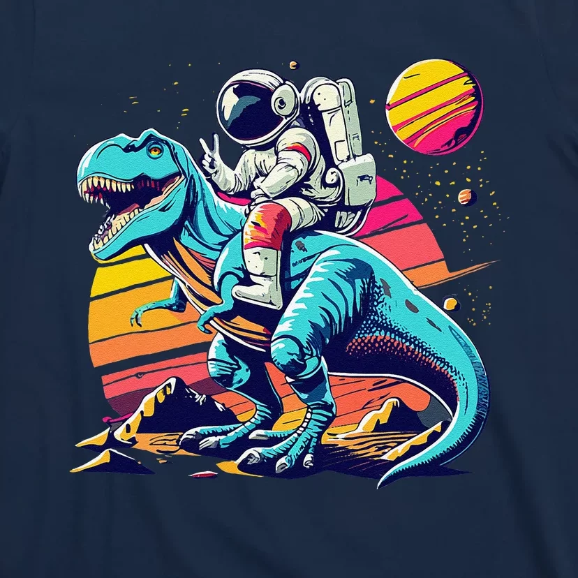 Astronaut T Rex Space Birthday Funny T-Shirt