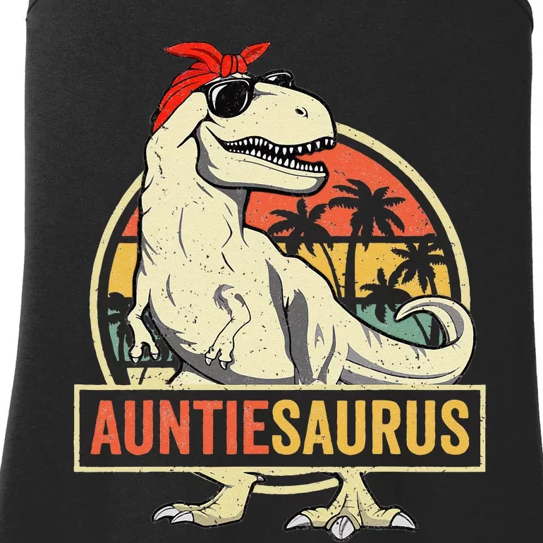 Auntiesaurus T Rex Dinosaur Aunt Saurus Family Matching Ladies Essential Tank