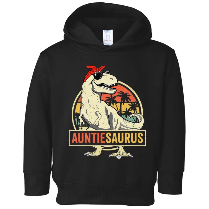 Auntiesaurus T Rex Dinosaur Aunt Saurus Family Matching Toddler Hoodie