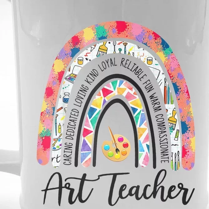 Art Teacher Rainbow Caring Dedicated Loving Vintage Front & Back Beer Stein