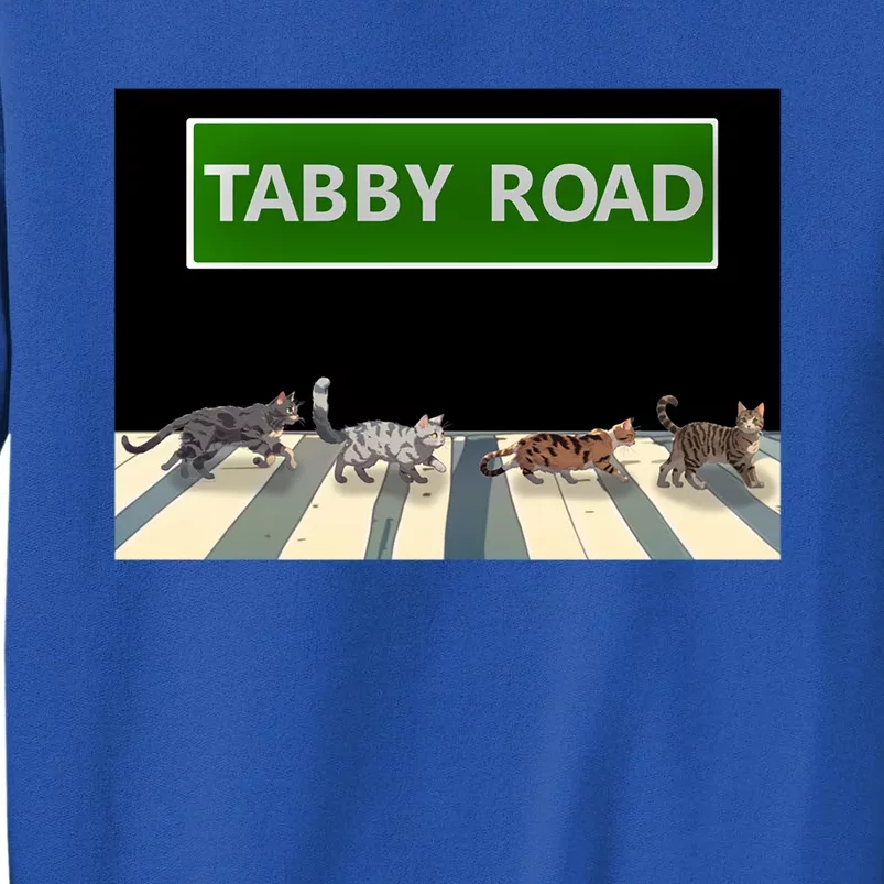 Anime Tabby Road Funny Cat Gift Tall Sweatshirt