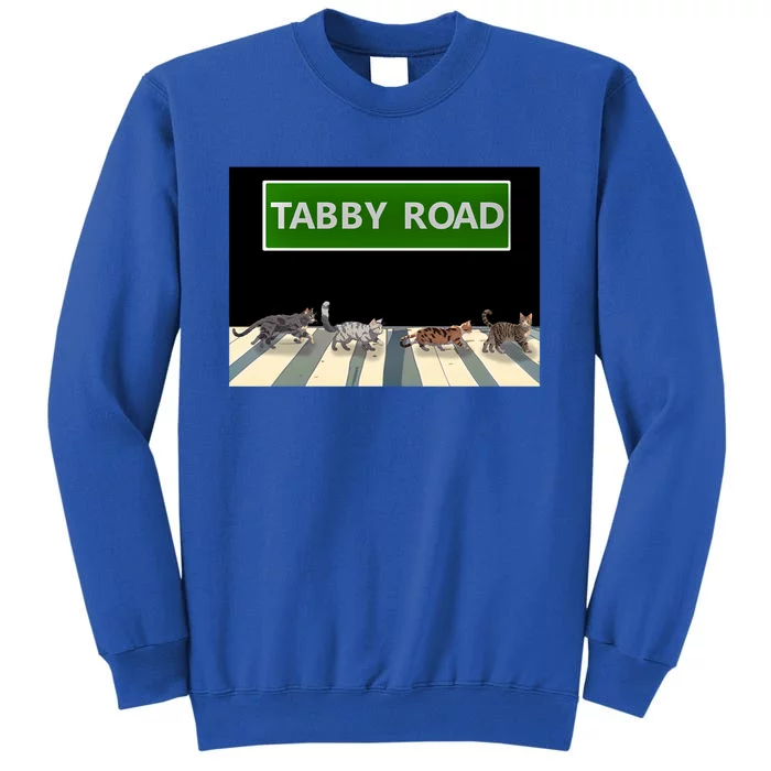 Anime Tabby Road Funny Cat Gift Tall Sweatshirt