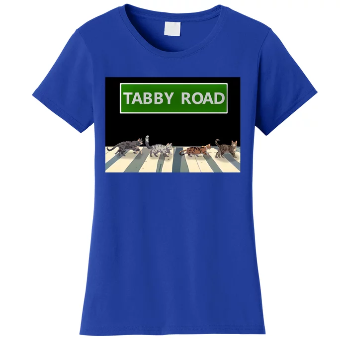 Anime Tabby Road Funny Cat Gift Women's T-Shirt