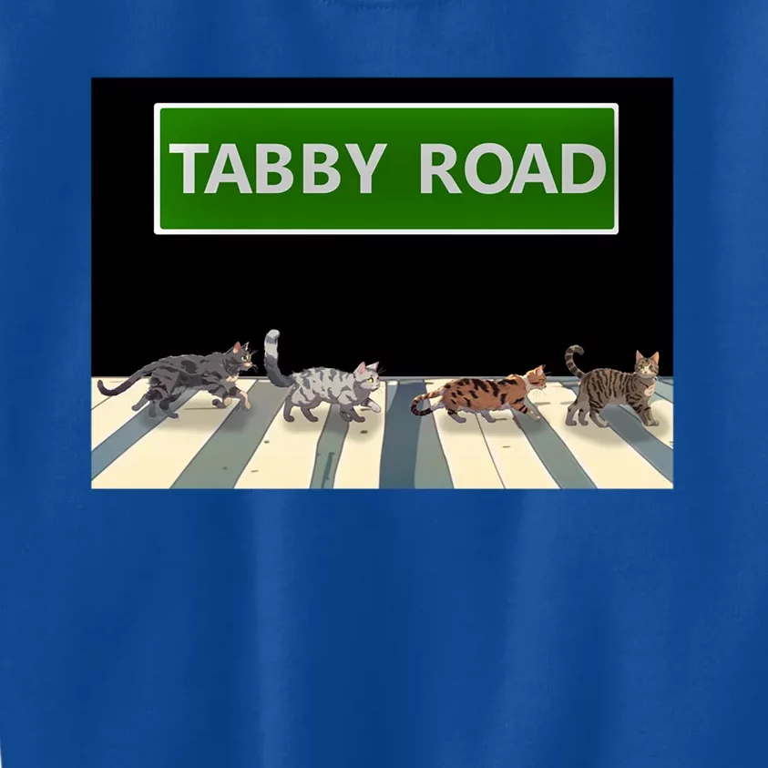 Anime Tabby Road Funny Cat Gift Kids Sweatshirt