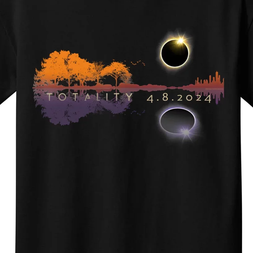 America Totality Reflections 4 8 24 Sun Eclipse Kids T-Shirt