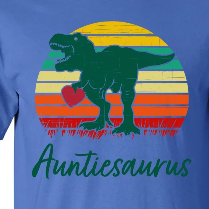 Auntiesaurus T Rex Dinosaur Cute Aunt Gift Tall T-Shirt