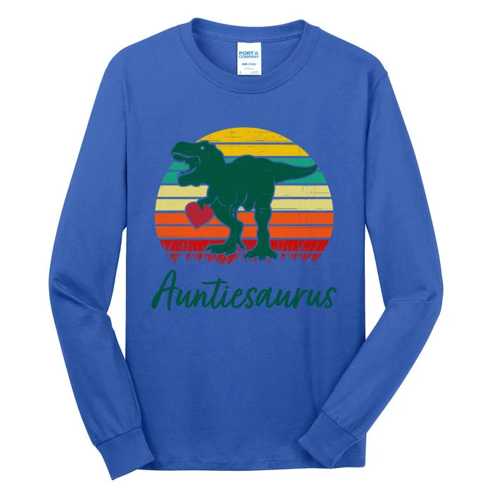 Auntiesaurus T Rex Dinosaur Cute Aunt Gift Tall Long Sleeve T-Shirt