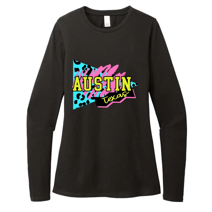 Austin Texas Retro 90s Womens CVC Long Sleeve Shirt