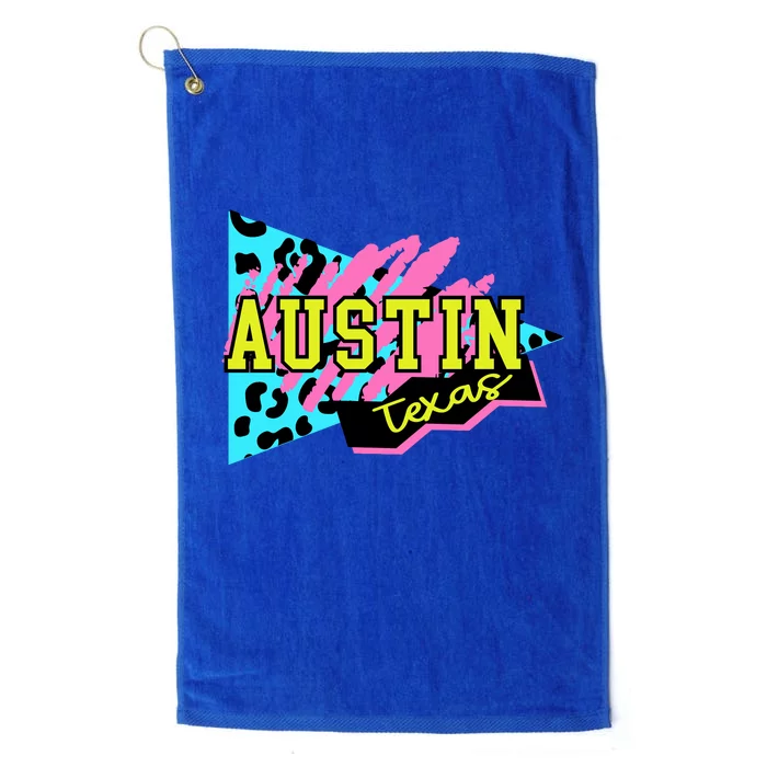 Austin Texas Retro 90s Platinum Collection Golf Towel