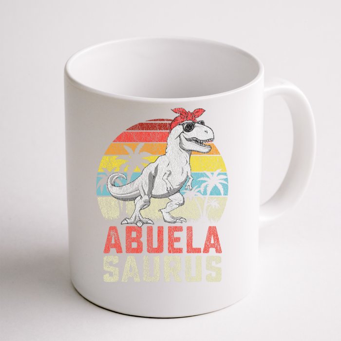 Abuelasaurus T Rex Dinosaur Abuela Saurus MotherS Family Front & Back Coffee Mug