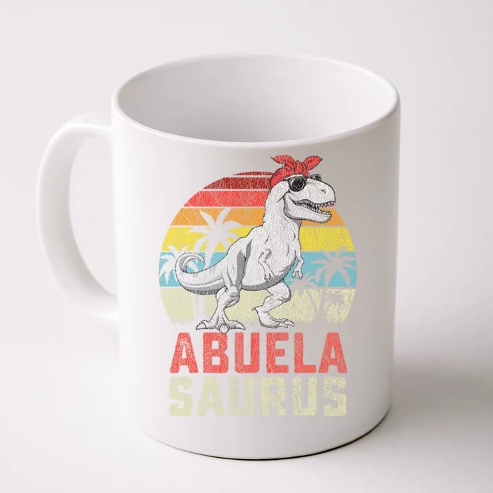 Abuelasaurus T Rex Dinosaur Abuela Saurus MotherS Family Front & Back Coffee Mug