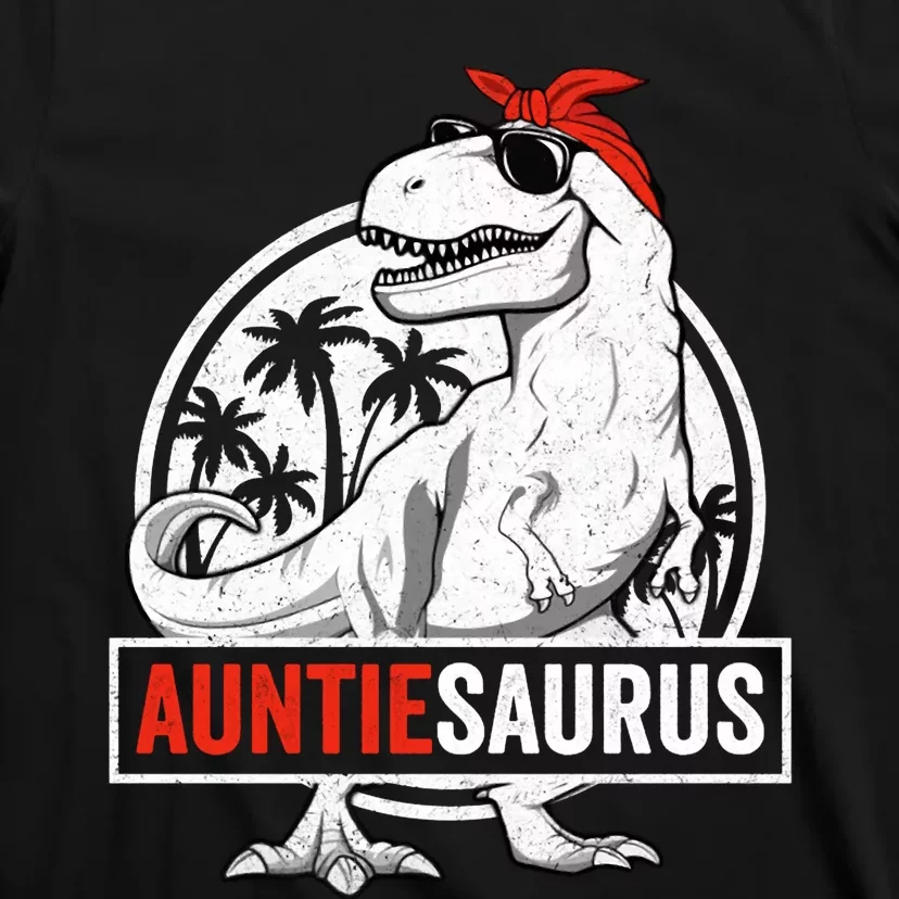 Auntiesaurus T Rex Dinosaur Auntie Saurus Family Matching Hoodie T-Shirt