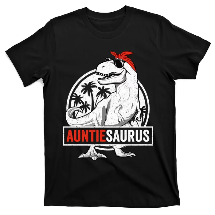 Auntiesaurus T Rex Dinosaur Auntie Saurus Family Matching Hoodie T-Shirt