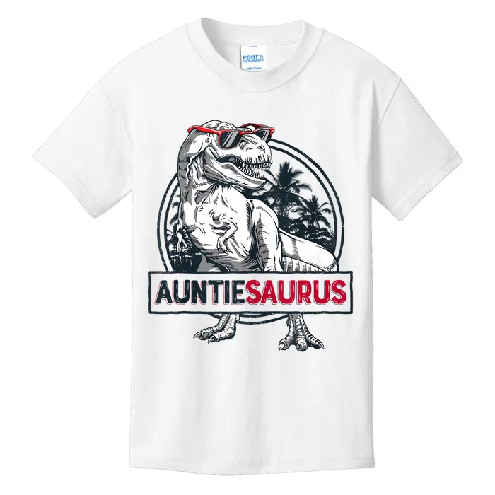 Auntiesaurus T Rex Dinosaur Auntie Saurus Family Matching Tank Top Kids T-Shirt