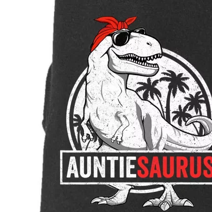 Auntiesaurus T Rex Dinosaur Auntie Saurus Family Matching Doggie 3-End Fleece Hoodie