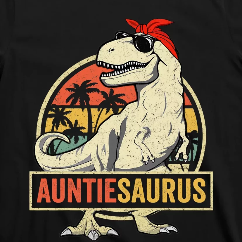 Auntiesaurus T Rex Dinosaur Auntie Saurus Family Matching T-Shirt