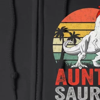 Auntiesaurus T Rex Dinosaur Auntie Saurus Family Matching Full Zip Hoodie