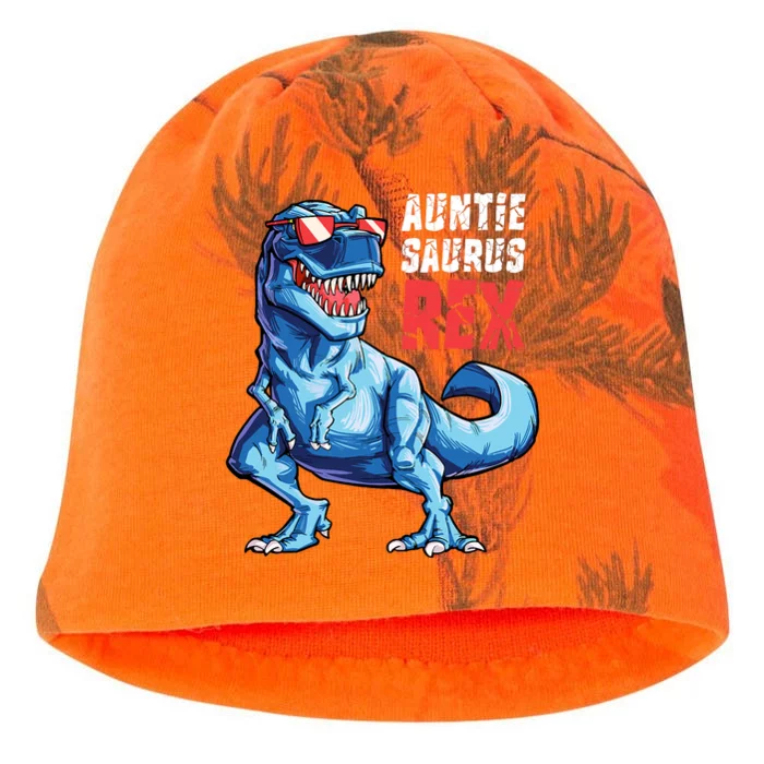 Auntiesaurus T Rex Dinosaur Auntie Saurus Family Matching Kati - Camo Knit Beanie