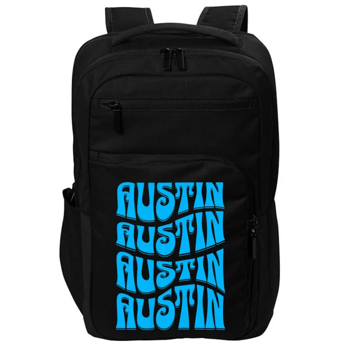 Austin Texas Retro 60s 70s Style Design Impact Tech Backpack