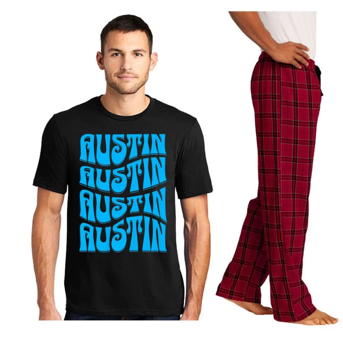 Austin Texas Retro 60s 70s Style Design Pajama Set