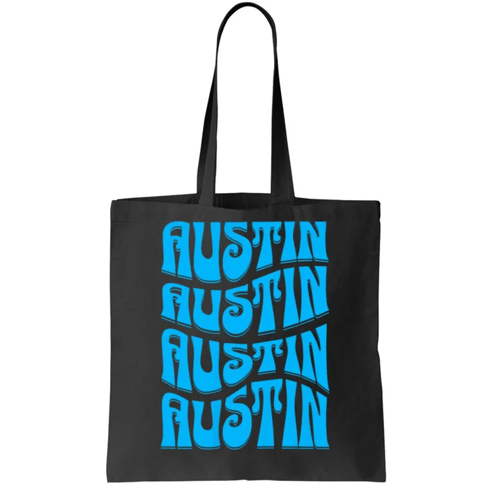 Austin Texas Retro 60s 70s Style Design Tote Bag