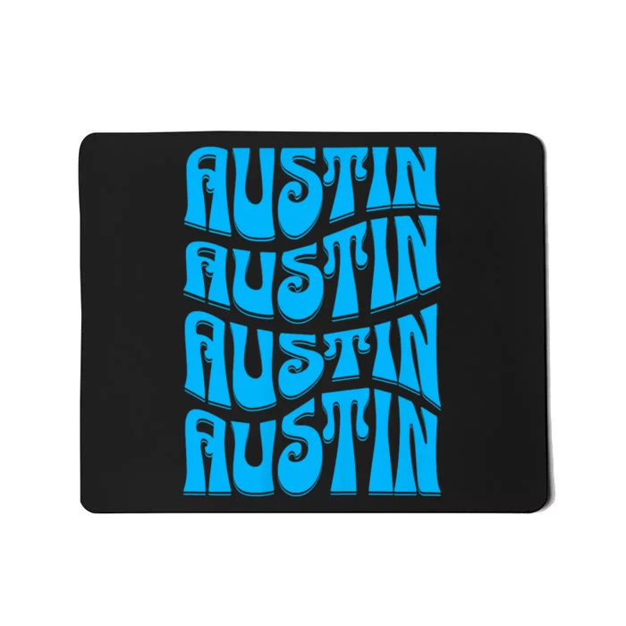 Austin Texas Retro 60s 70s Style Design Mousepad