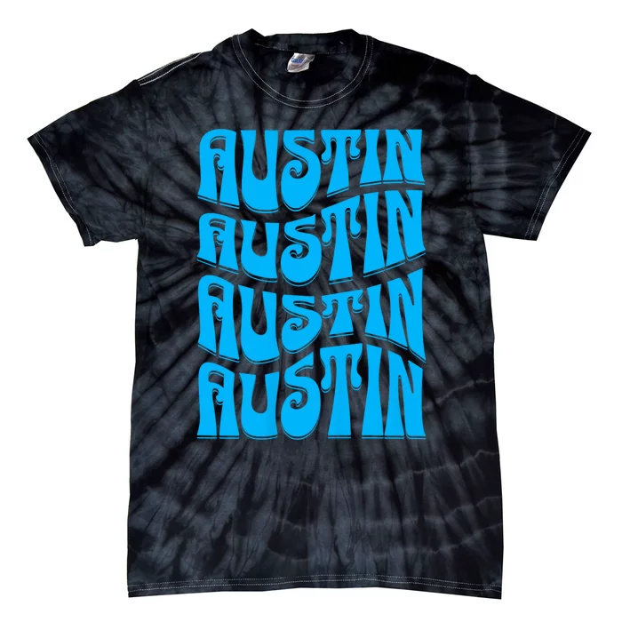 Austin Texas Retro 60s 70s Style Design Tie-Dye T-Shirt