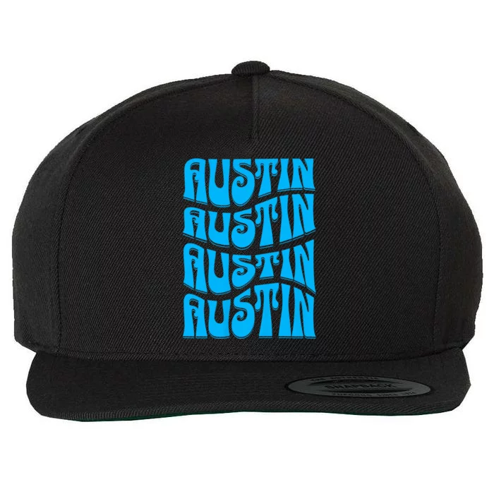 Austin Texas Retro 60s 70s Style Design Wool Snapback Cap