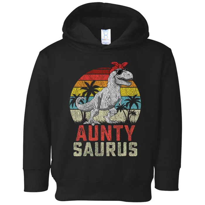 Auntysaurus T Rex Dinosaur Aunty Saurus MotherS Family Toddler Hoodie