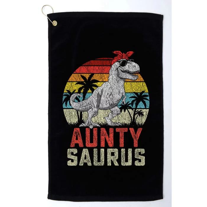 Auntysaurus T Rex Dinosaur Aunty Saurus MotherS Family Platinum Collection Golf Towel