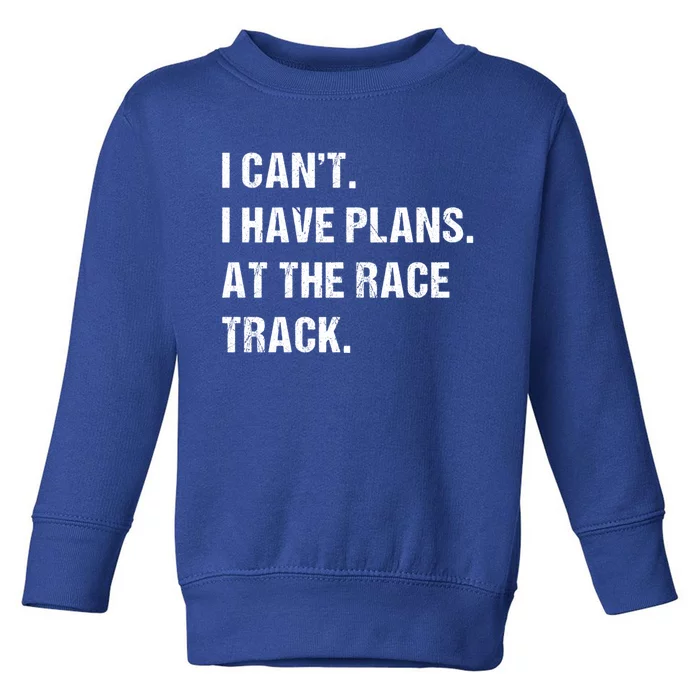 At The Race Track Motorcycle Racing Funny Gift Toddler Sweatshirt