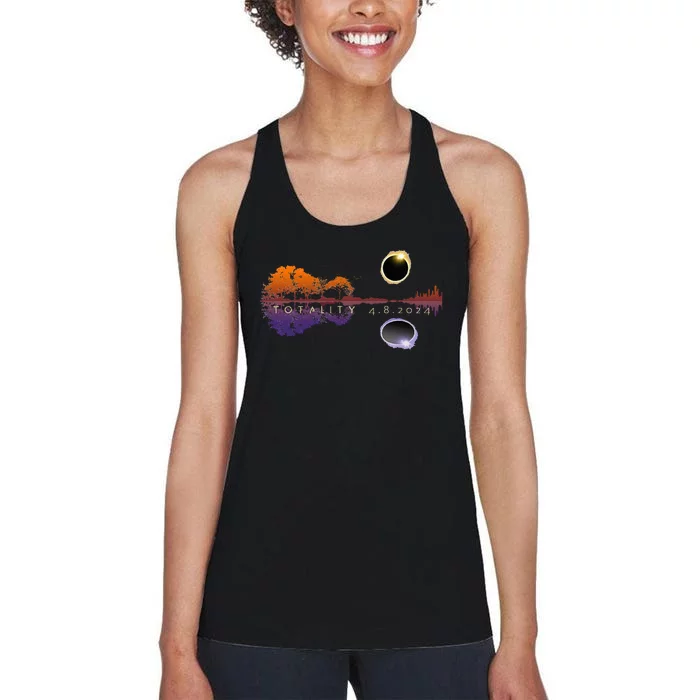 America Totality Reflections 4824 Sun Eclipse Women's Racerback Tank