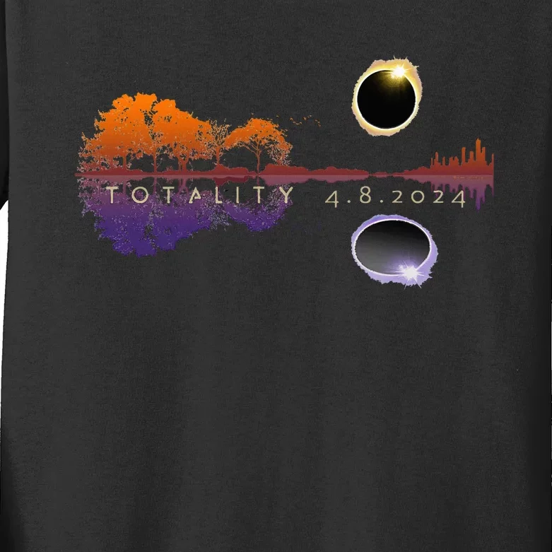 America Totality Reflections 4824 Sun Eclipse Kids Long Sleeve Shirt