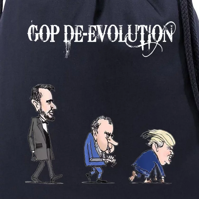 Anti Trump Republican Gop De Evolution Gift Gorilla Channel Gift Drawstring Bag