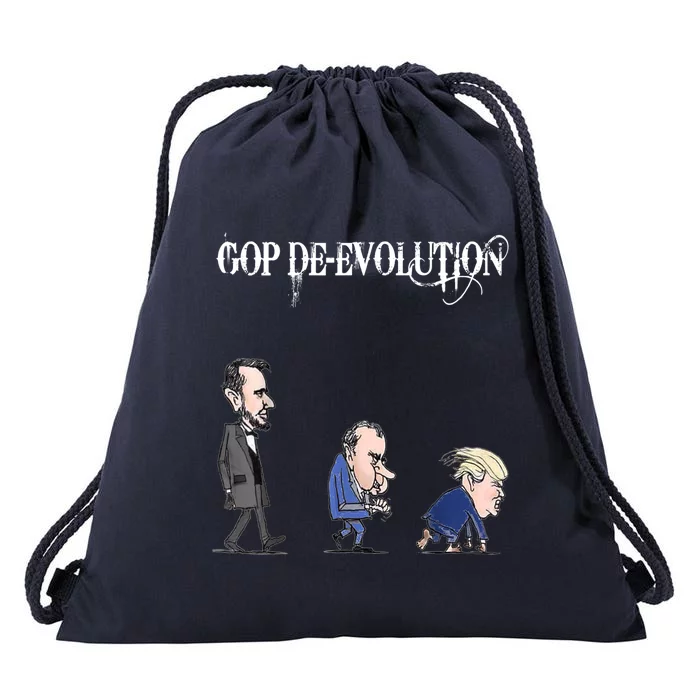 Anti Trump Republican Gop De Evolution Gift Gorilla Channel Gift Drawstring Bag