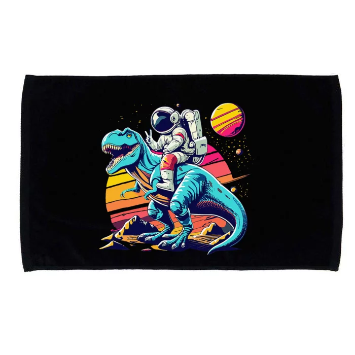 Astronaut T Rex Space Birthday Funny Microfiber Hand Towel