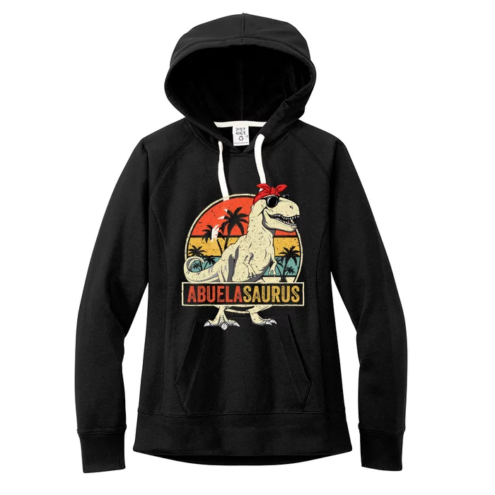 Abuelasaurus T Rex Dinosaur Abuela Saurus Family Matching Women's Fleece Hoodie