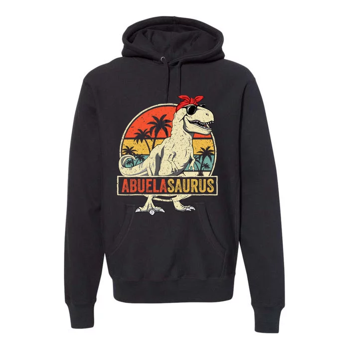 Abuelasaurus T Rex Dinosaur Abuela Saurus Family Matching Premium Hoodie