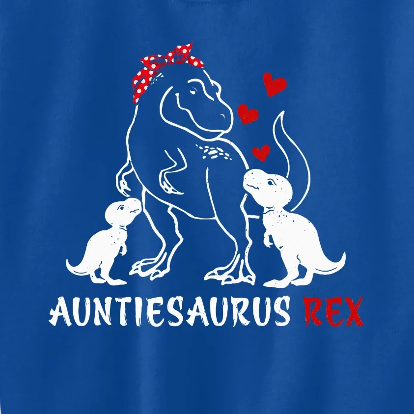 Auntiesaurus T Rex Dinosaur Mothers Day Christmas Kids Sweatshirt