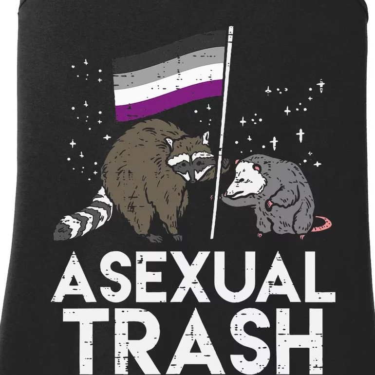 Asexual Trash Raccoon Opossum Asexual Flag Ace Pride Lgbtq Ladies Essential Tank