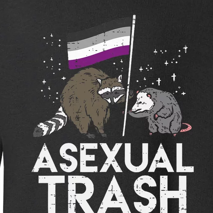 Asexual Trash Raccoon Opossum Asexual Flag Ace Pride Lgbtq Toddler Sweatshirt